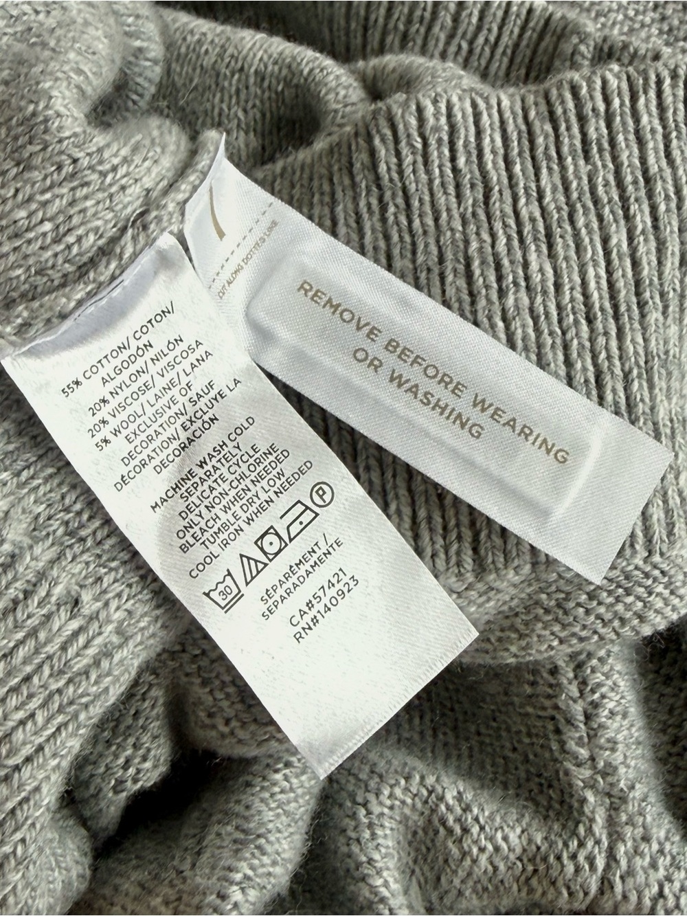 LOFT Puppy Dog Embroidered Sweater Gray Cotton Wool Blend Mock Neck Small - Picture 6 of 7